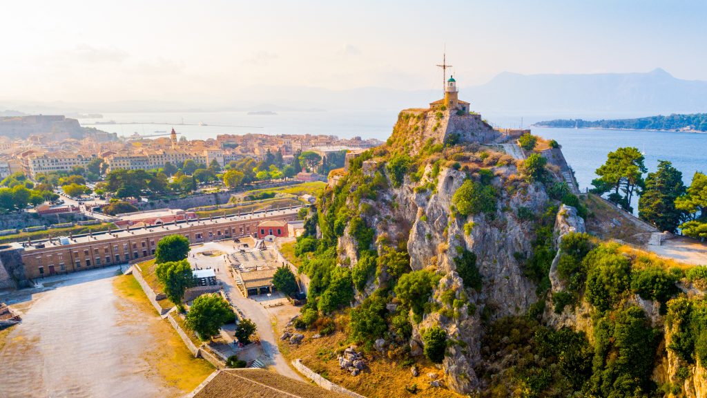 Panoramic view of Kerkyra, capital of Corfu island, Greece
